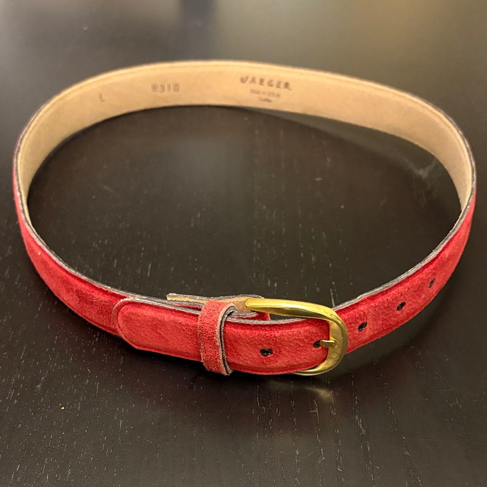 Vintage Jaeger Women’s Red Suede Leather Belt